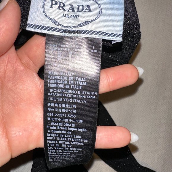 PRADA - Striped Metallic Tights - Picture 6 of 8